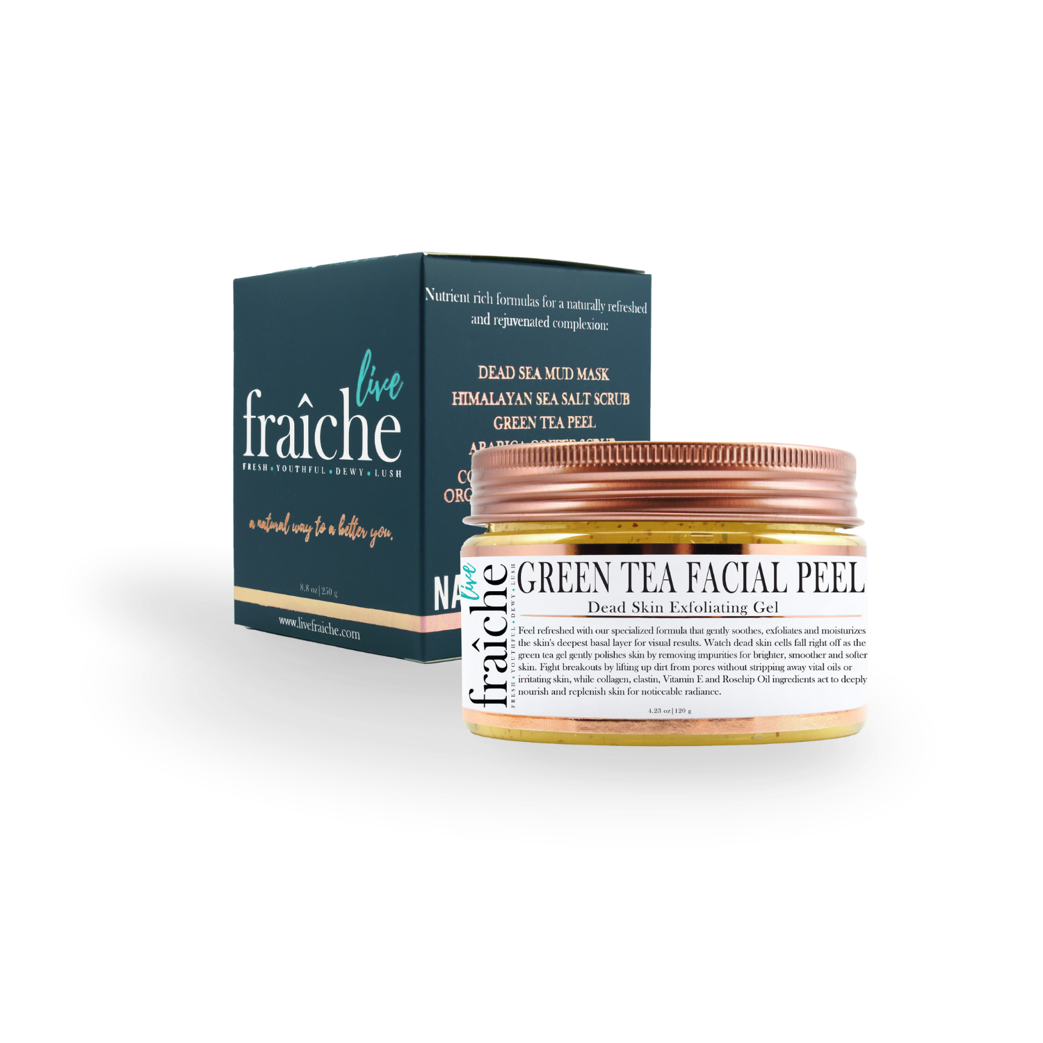 24k Gold Green Tea Facial Peel (Dead Skin Exfoliator & Skin Brightening)