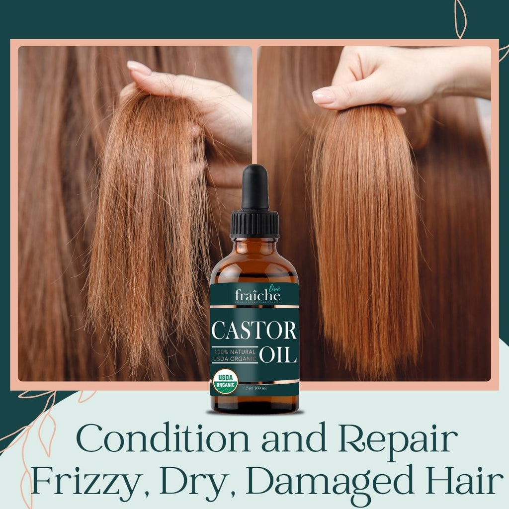 Castor Oil Combo Pack - Organic Eyelash and Eyebrow Growth Serum + 2oz Organic Castor Oil Bottle