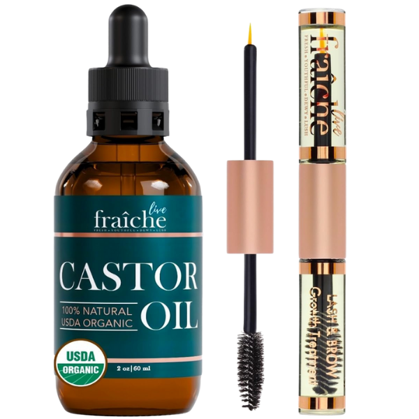Organic Castor Oil Lash & Brow Serum + Bottle (2oz)