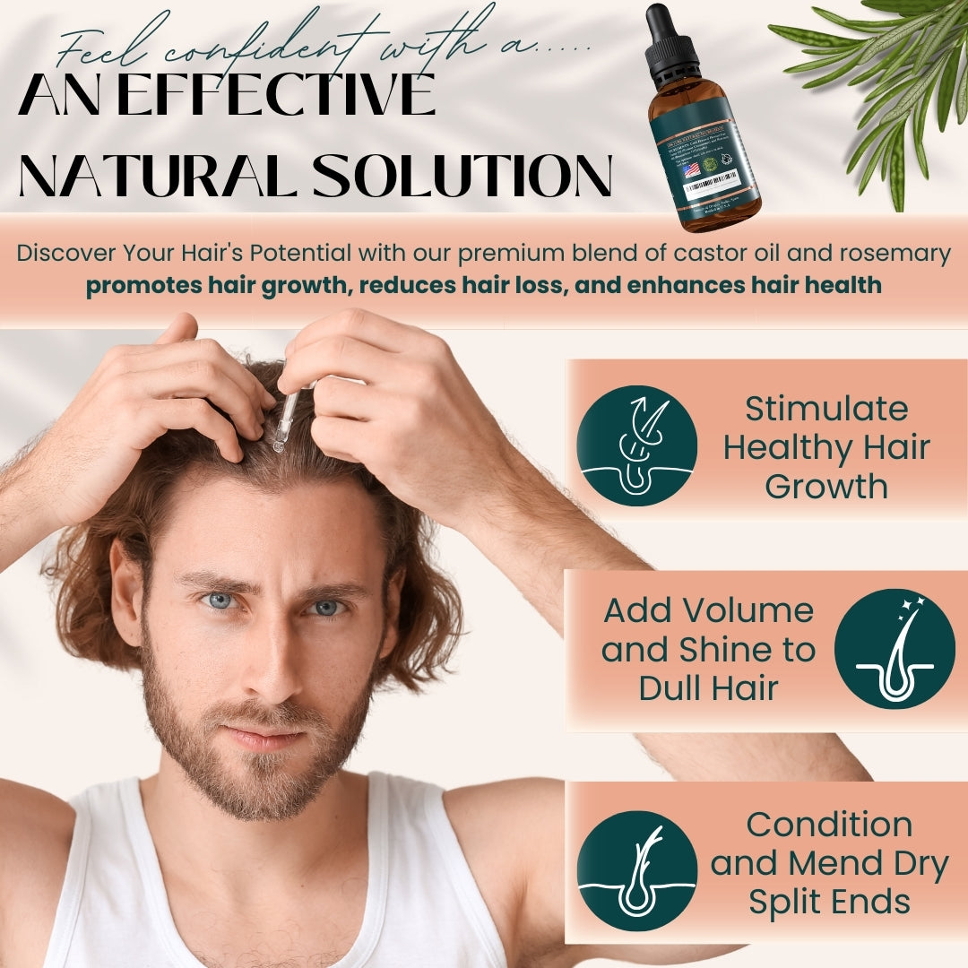 Rosemary Castor Scalp Detox & Growth Oil (4oz)