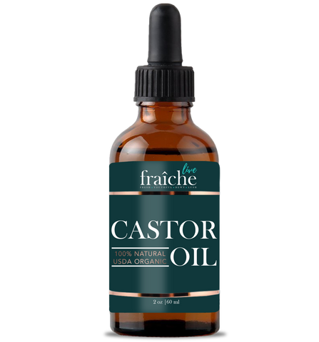 Organic Castor Oil for Hair Skin and Nails (2oz)