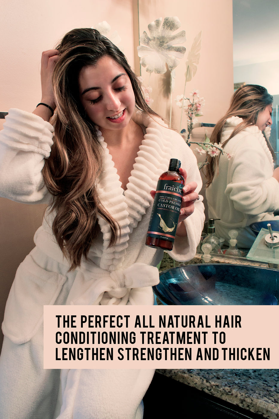 Organic Cold Pressed Castor Oil for Hair, Skin & Nails (16 oz)