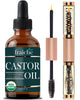 Castor Oil Combo Pack - Organic Eyelash and Eyebrow Growth Serum + 2oz Organic Castor Oil Bottle